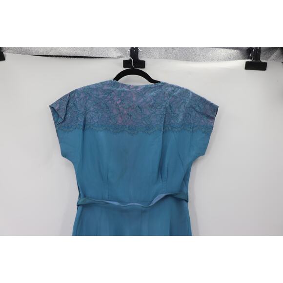 Vintage 1960s Blue Prom Dress - Picture 7 of 10